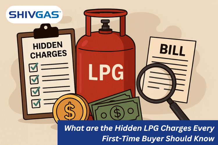 Illustration showing an LPG gas cylinder, a checklist labeled 