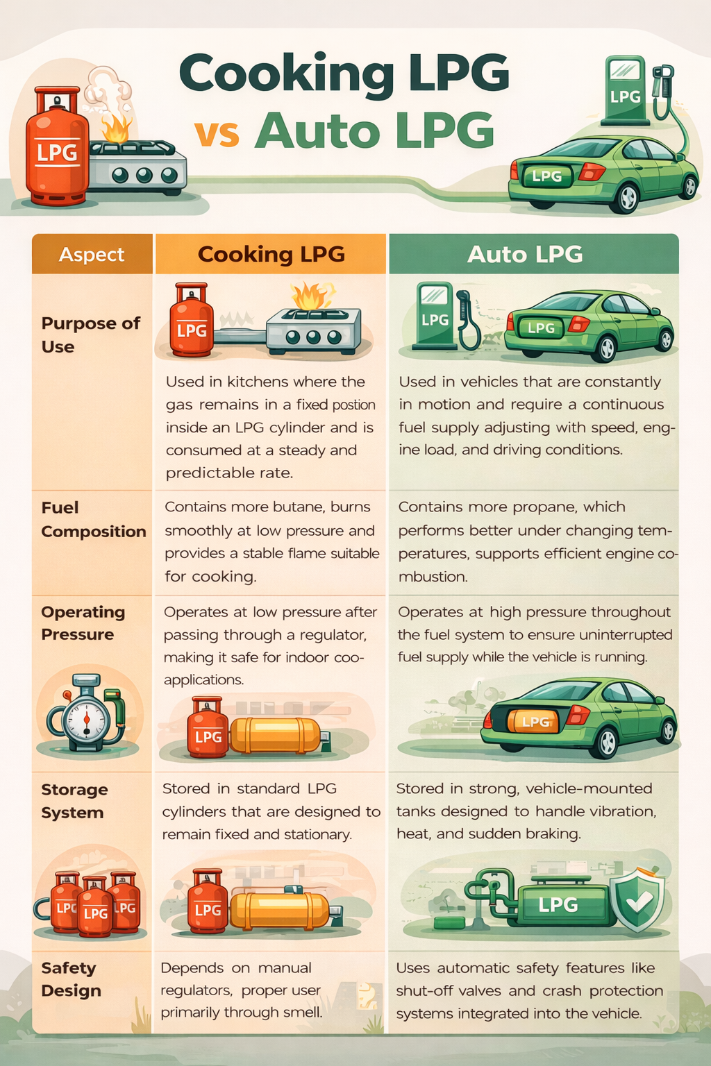 auto LPG, cooking LPG
