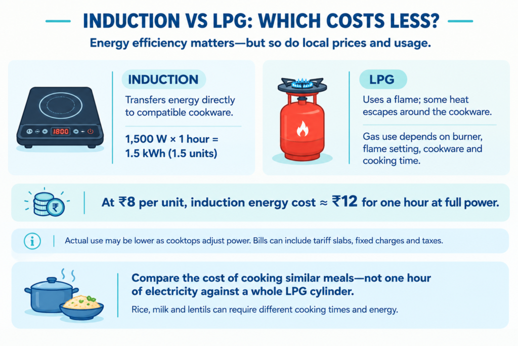 Induction vs LPG: Which One Uses Less Money